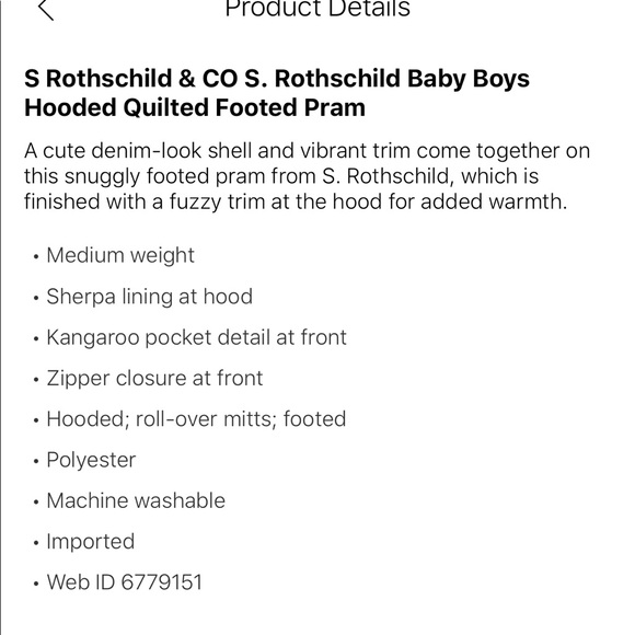 Baby Boys Hooded Quilted Footed Pram - Picture 6 of 6